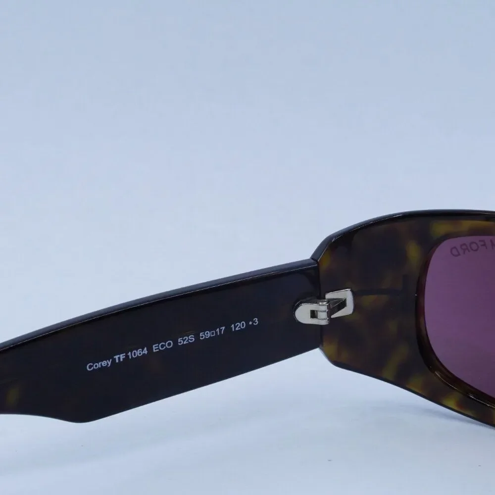 🕶️ New Tom Ford Corey FT1064 52S Sunglasses -Dark Havana Frame, Bordeaux Lenses - Picture 7 of 10